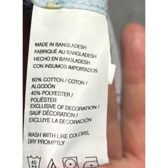 Izod Saltwater Performance Shirt XL Blue Fish Print Vented‎ Button Down - Picture 4 of 6